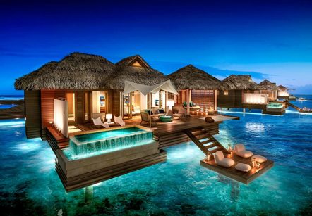 sandals over the water bungalow